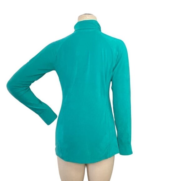 Burton Dryride 1/4 Zip Fleece Top Snowboard Ski Winter Women Sz S Teal 205E - Picture 6 of 9